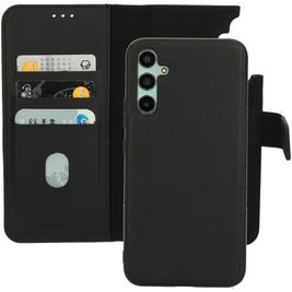 Mobiparts Housse Samsung Galaxy A34 Etui avec Coque Détachable en Cuir Véritable Porte-Monnaie - Noir