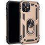 Mobigear Armor Ring Coque iPhone 12 Coque arrière Rigide Anti-Chocs avec Anneau-Support - Or