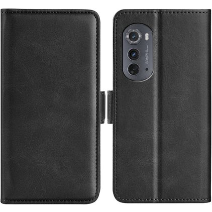 Mobigear Slim Magnet Housse Motorola Edge (2022) Etui Porte-Monnaie - Noir