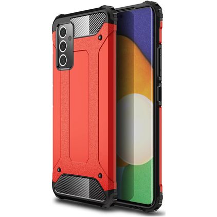 Mobigear Outdoor Coque Samsung Galaxy A82 5G Coque arrière Rigide Anti-Chocs - Rouge