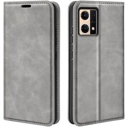Mobigear Retro Slim Housse OPPO Reno 7 4G Etui Porte-Monnaie - Gris