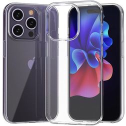 Mobigear Basics Coque Transparente iPhone 15 Pro Max Coque arrière en TPU Souple - Transparent