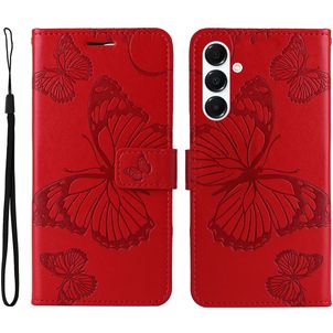 Mobigear Butterfly Housse Samsung Galaxy A26 Etui Porte-Monnaie - Rouge