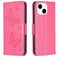 Mobigear Butterfly Housse iPhone 15 Etui Porte-Monnaie - Magenta