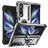 Mobigear Armor Ring Samsung Galaxy Z Fold 4 Plastique rigide Coque arrière Antichoc avec bague de maintien - Argent