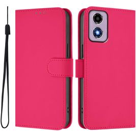 Mobigear Urban Wallet Housse Motorola Moto G04 Etui Porte-Monnaie - Rose Red