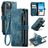 Caseme C30 Housse iPhone 14 Etui Porte-Monnaie - Bleu