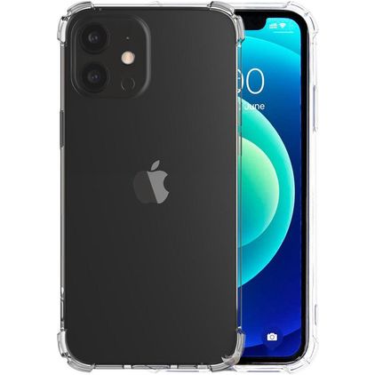 Mobigear Cushion Coque Transparente iPhone 13 Mini Coque arrière en TPU Souple Anti-Chocs - Transparent