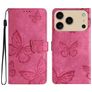 Mobigear Butterfly Housse iPhone 17 Pro Etui Porte-Monnaie - Rouge