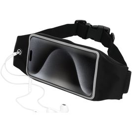 Mobiparts Comfort Fit Belt Brassard Téléphone iPhone 15 Pro Max Ceinture Coque de Sport en Neoprène - Noir