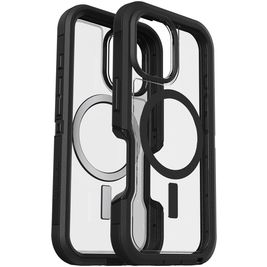 Otterbox Defender Coque iPhone 16 MagSafe Coque arrière Rigide Anti-Chocs - Transparent / Noir