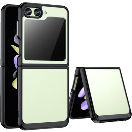 Mobigear Crystal Coque Samsung Galaxy Z Flip 5 Coque arrière Rigide - Transparent / Noir