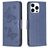 Mobigear Butterfly Housse iPhone 16 Pro Max Etui Porte-Monnaie - Bleu