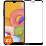 Mobigear Premium Samsung Galaxy A01 Verre trempé Protection d'écran - Compatible Coque - Noir (Lot de 3)