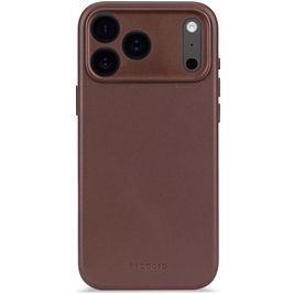 Decoded Coque iPhone 17 Pro Max Coque arrière en Cuir Véritable Anti-Chocs - Chocolate Brown