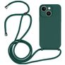Mobigear Lanyard iPhone 14 Coque avec cordon en Silicone - Vert foncé