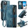 Caseme C30 Housse iPhone 14 Etui Porte-Monnaie - Bleu