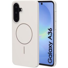 Mobiparts Slim Line Coque Samsung Galaxy A36 MagSafe Coque arrière Rigide - Off White