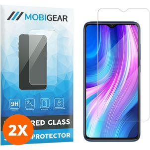 Mobigear Xiaomi Redmi Note 8 Pro Verre trempé Protection d'écran - Compatible Coque (Lot de 2)