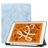 Mobigear Tri-Fold Marble Coque iPad Air 3 (2019) Etui + Porte-crayon - Bleu