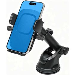 Mobigear Support voiture Ventouse / Tableau de bord Pince - Universel - Noir