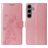 Mobigear Flowers Housse Samsung Galaxy S24 FE Etui Porte-Monnaie - Rose doré