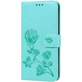 Mobigear Roses Housse Samsung Galaxy A10 Etui Porte-Monnaie - Turquoise