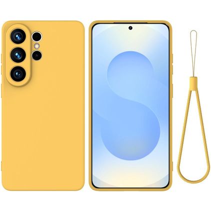 Mobigear Rubber Touch Coque Samsung Galaxy S26 Ultra Coque arrière en Silicone - Jaune