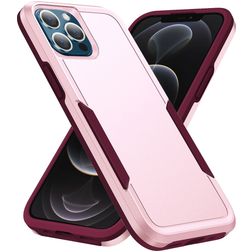 Mobigear Heavy Armor Coque iPhone 14 Pro Max Coque arrière Rigide Anti-Chocs - Rose / Violet