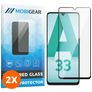 Mobigear Premium Samsung Galaxy A33 Verre trempé Protection d'écran - Compatible Coque - Noir (Lot de 2)