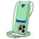 Mobigear Lanyard Card iPhone 16 Pro Max Coque avec cordon en Silicone et Porte-Cartes - Vert