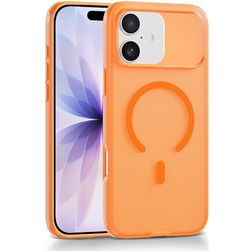 Mobigear Shockproof Grip Coque iPhone 17 MagSafe Coque arrière Rigide - Orange