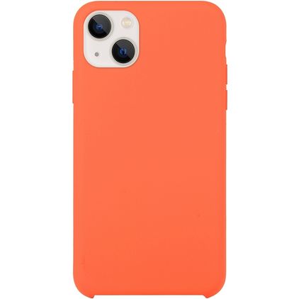 Mobigear Rubber Touch Coque iPhone 15 Coque arrière en Silicone - Orange