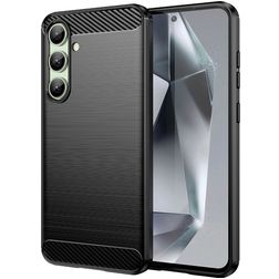 Mobigear Brushed Slim Coque Samsung Galaxy S24 FE Coque arrière en TPU Souple - Noir