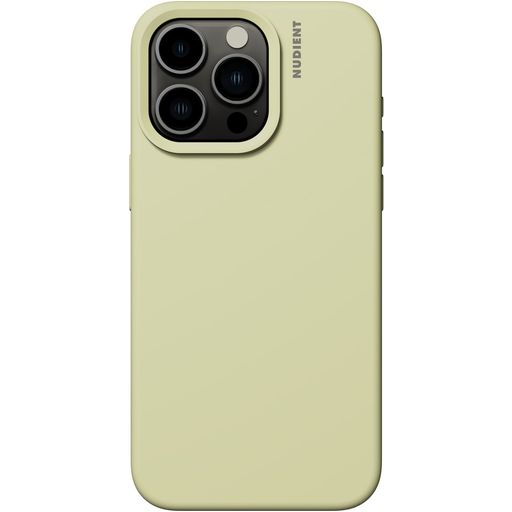 Nudient Base Coque iPhone 15 Pro Max Coque arrière en Silicone - Pale Yellow
