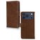 Mobilize Wallet iPhone 18 Pro Max Cuir véritable Étui Portefeuille - Marron
