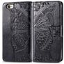 Mobigear Butterfly Housse iPhone 17e Etui Porte-Monnaie - Noir
