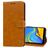 Mobigear Wallet Housse Samsung Galaxy J6 Plus Etui Porte-Monnaie - Cognac