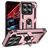 Mobigear Armor ring Coque Xiaomi 15 Coque arrière Rigide Anti-Chocs avec Anneau-Support - Rose doré