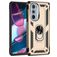 Mobigear Armor Ring Coque Motorola Edge 30 Pro Coque arrière Rigide Anti-Chocs avec Anneau-Support - Or