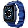 Mobigear Madrid Bracelet Acier Apple Watch Fermeture boucle déployante - 42/41/40/38 mm - Bleu