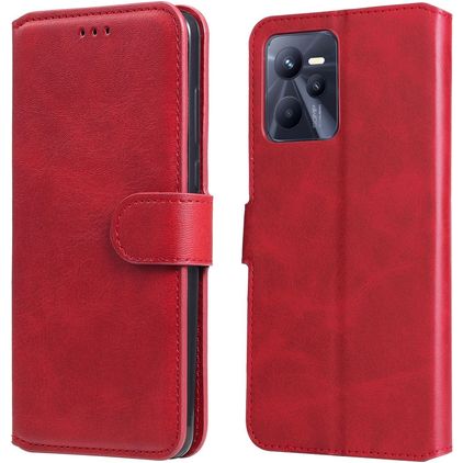 Mobigear Wallet Housse Realme C35 Etui Porte-Monnaie - Rouge