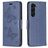 Mobigear Butterfly Housse Samsung Galaxy S24 Plus Etui Porte-Monnaie - Bleu