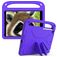 Mobigear AeroArmor Coque iPad 8 (2020) Coque de tablette pour enfants avec Poignée Enfants en EVA + Porte-crayon - Violet
