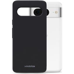 Mobilize Rubber Gelly Coque Google Pixel 8 Coque arrière en TPU Souple - Matt Black
