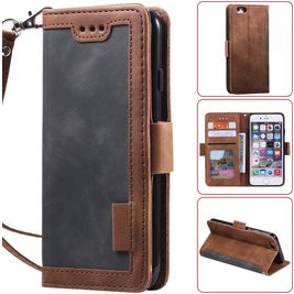 Mobigear Two Tone Housse iPhone SE (2022) Etui Porte-Monnaie - Gris