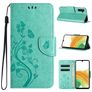 Mobigear Flowers Samsung Galaxy A55 Étui Portefeuille - Vert