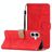 Mobigear Stitch iPhone 17 Étui Portefeuille - Rouge