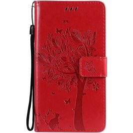 Mobigear Tree Housse Samsung Galaxy S21 Ultra Etui Porte-Monnaie - Rouge