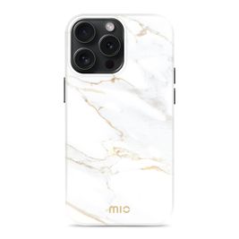 MIO Coque iPhone 15 Pro MagSafe Coque arrière Rigide - White Marble